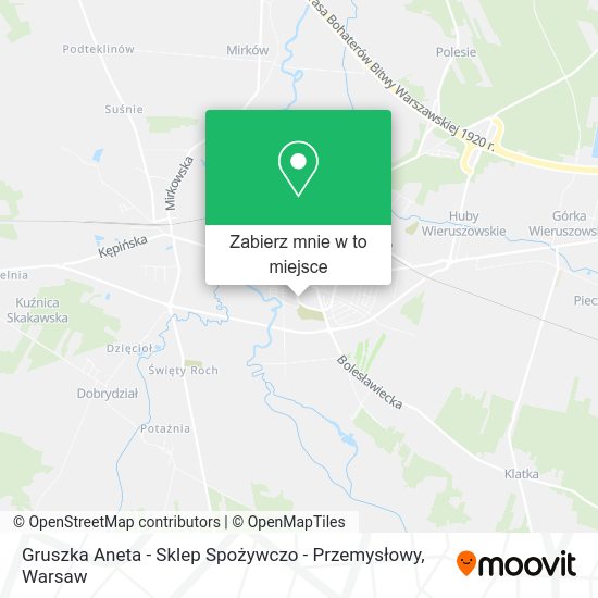 Mapa Gruszka Aneta - Sklep Spożywczo - Przemysłowy