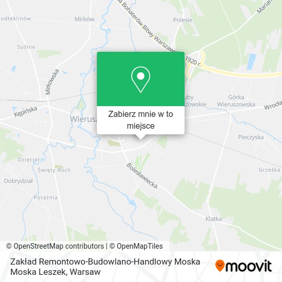 Mapa Zakład Remontowo-Budowlano-Handlowy Moska Moska Leszek