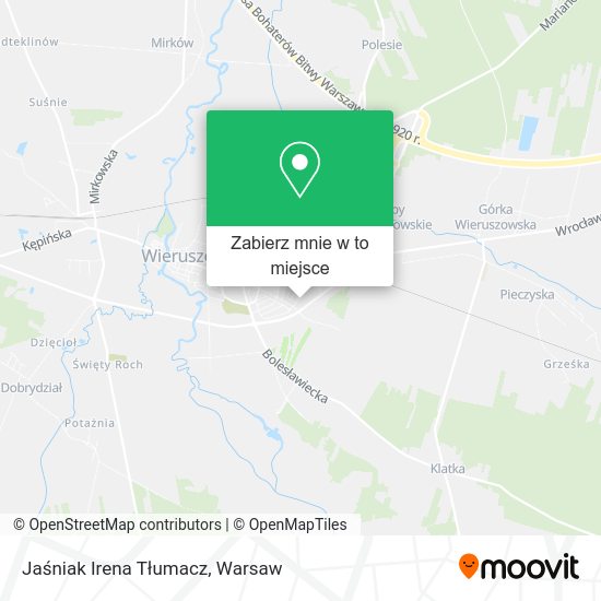 Mapa Jaśniak Irena Tłumacz