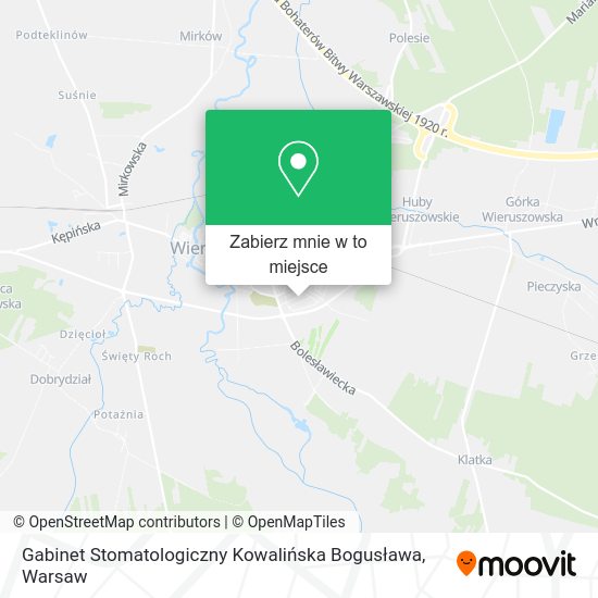 Mapa Gabinet Stomatologiczny Kowalińska Bogusława