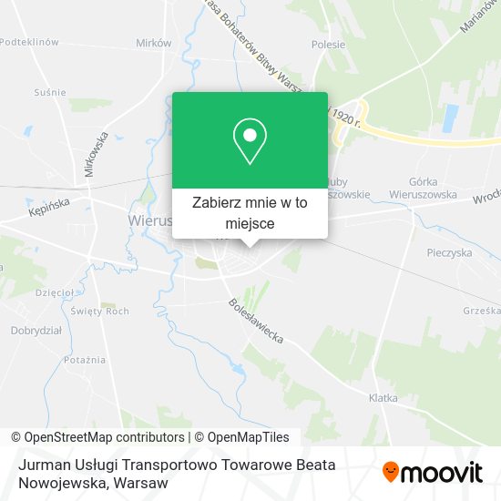 Mapa Jurman Usługi Transportowo Towarowe Beata Nowojewska