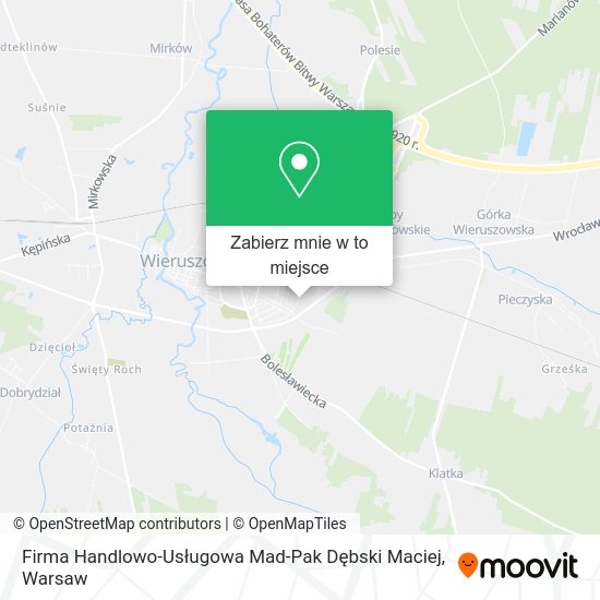 Mapa Firma Handlowo-Usługowa Mad-Pak Dębski Maciej