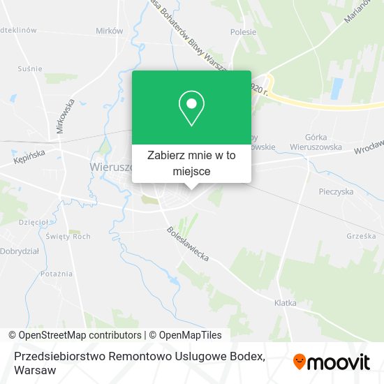 Mapa Przedsiebiorstwo Remontowo Uslugowe Bodex