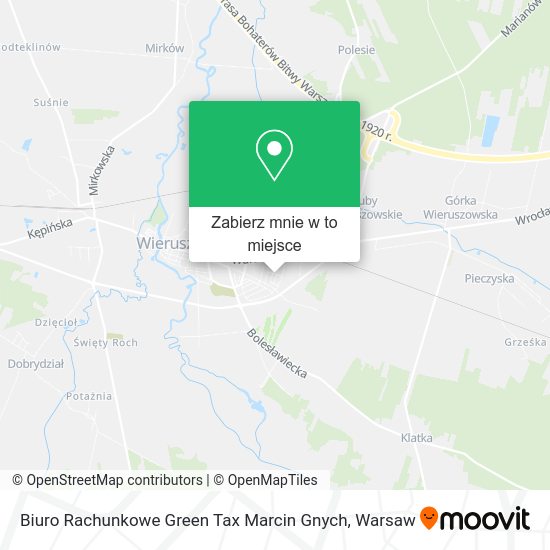 Mapa Biuro Rachunkowe Green Tax Marcin Gnych