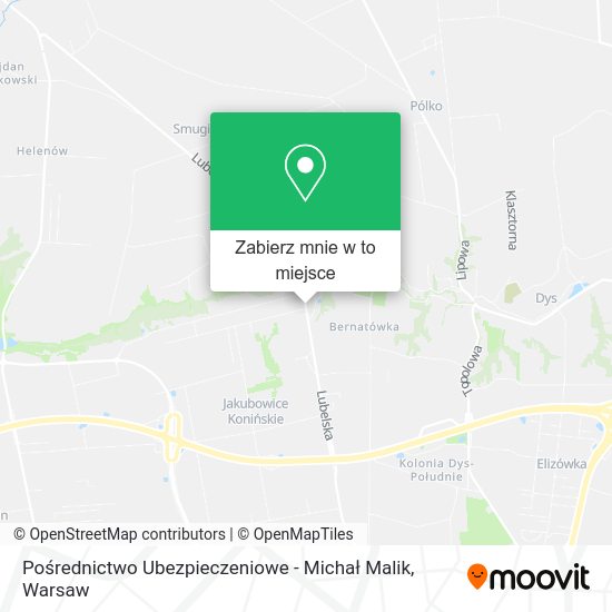 Mapa Pośrednictwo Ubezpieczeniowe - Michał Malik