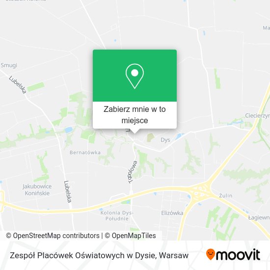 Mapa Zespół Placówek Oświatowych w Dysie