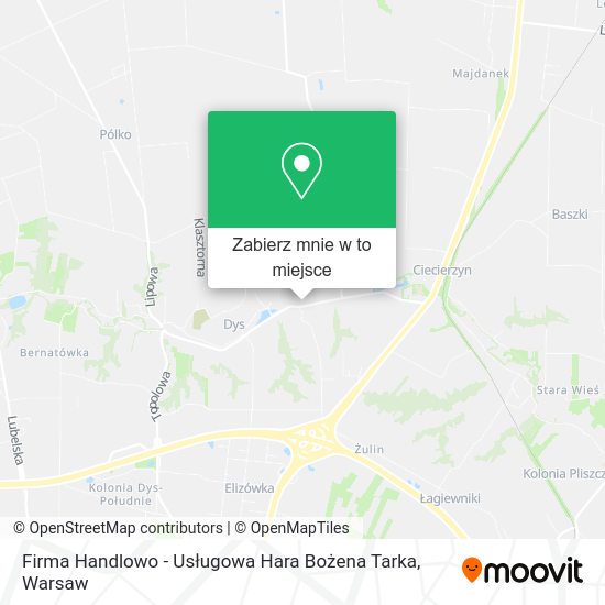 Mapa Firma Handlowo - Usługowa Hara Bożena Tarka