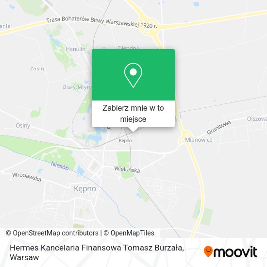 Mapa Hermes Kancelaria Finansowa Tomasz Burzała