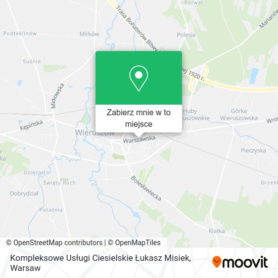 Mapa Kompleksowe Usługi Ciesielskie Łukasz Misiek