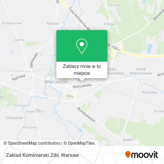 Mapa Zaklad Kominiarski Zibi