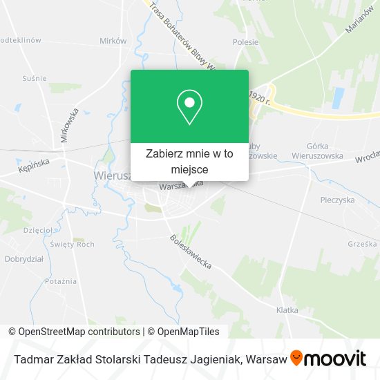 Mapa Tadmar Zakład Stolarski Tadeusz Jagieniak