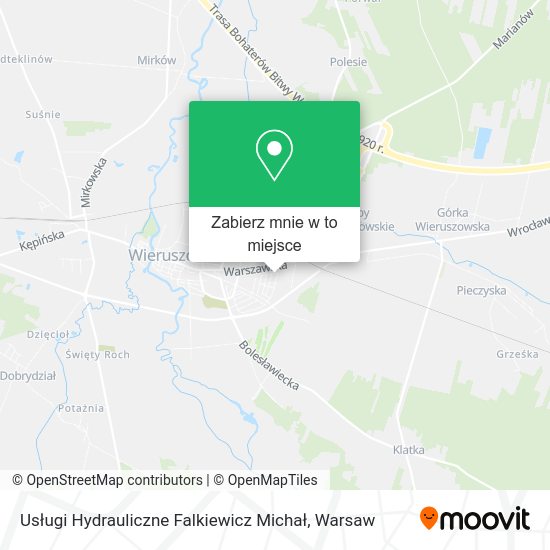 Mapa Usługi Hydrauliczne Falkiewicz Michał