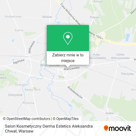 Mapa Salon Kosmetyczny Derma Estetics Aleksandra Chwał