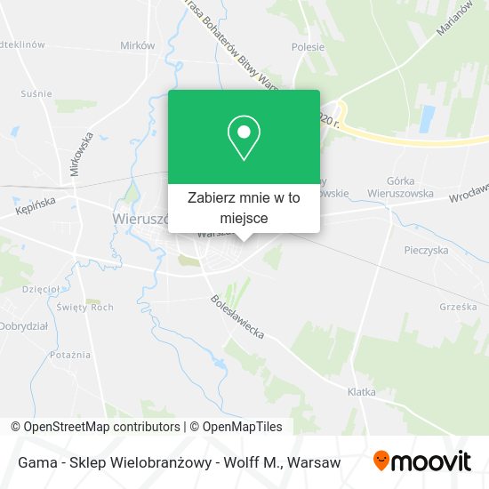 Mapa Gama - Sklep Wielobranżowy - Wolff M.