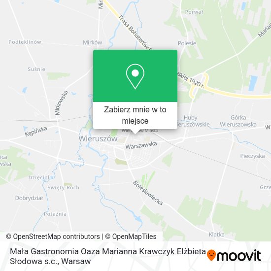 Mapa Mała Gastronomia Oaza Marianna Krawczyk Elżbieta Słodowa s.c.