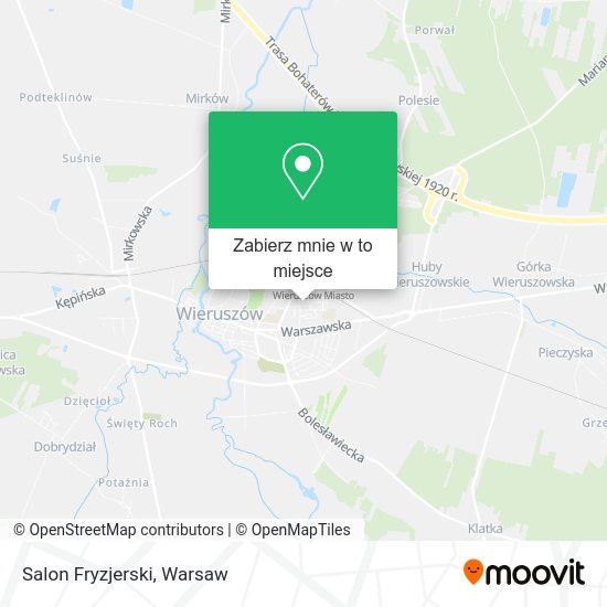 Mapa Salon Fryzjerski