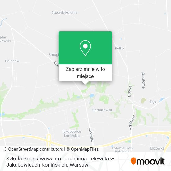 Mapa Szkoła Podstawowa im. Joachima Lelewela w Jakubowicach Konińskich