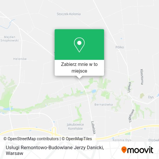 Mapa Usługi Remontowo-Budowlane Jerzy Danicki