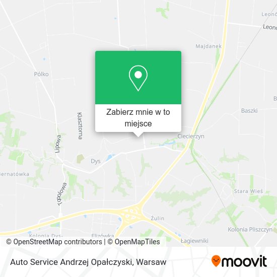 Mapa Auto Service Andrzej Opałczyski