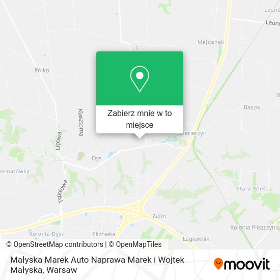 Mapa Małyska Marek Auto Naprawa Marek i Wojtek Małyska