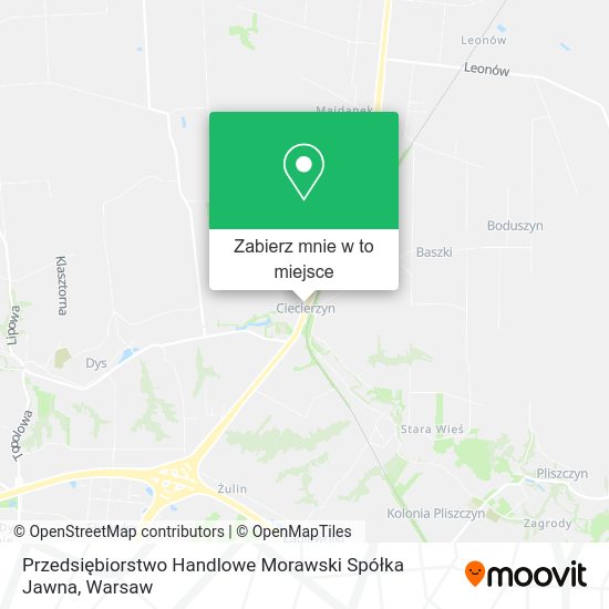 Mapa Przedsiębiorstwo Handlowe Morawski Spółka Jawna