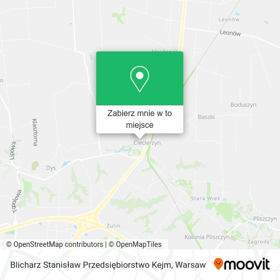 Mapa Blicharz Stanisław Przedsiębiorstwo Kejm