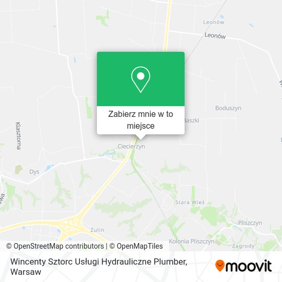 Mapa Wincenty Sztorc Usługi Hydrauliczne Plumber