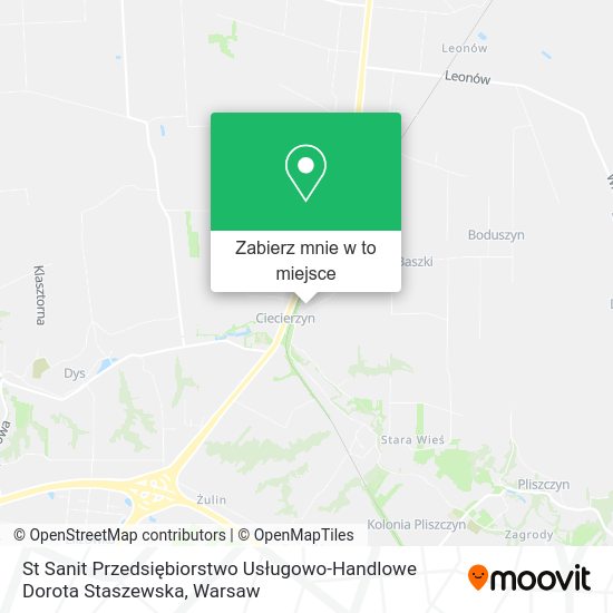 Mapa St Sanit Przedsiębiorstwo Usługowo-Handlowe Dorota Staszewska