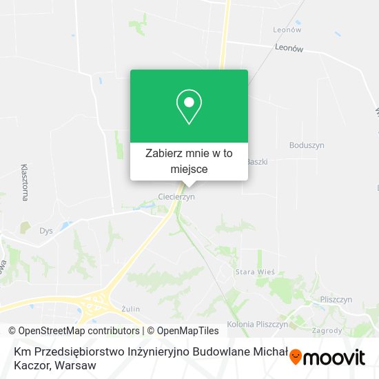 Mapa Km Przedsiębiorstwo Inżynieryjno Budowlane Michał Kaczor