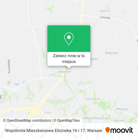 Mapa Wspólnota Mieszkaniowa Elizówka 16 i 17