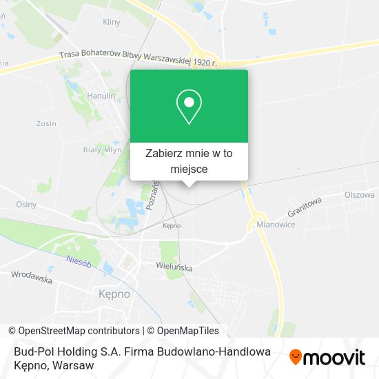 Mapa Bud-Pol Holding S.A. Firma Budowlano-Handlowa Kępno
