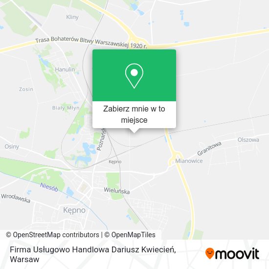 Mapa Firma Usługowo Handlowa Dariusz Kwiecień