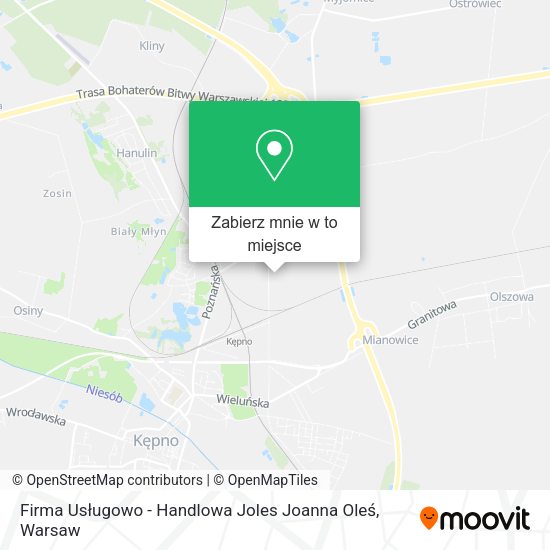 Mapa Firma Usługowo - Handlowa Joles Joanna Oleś