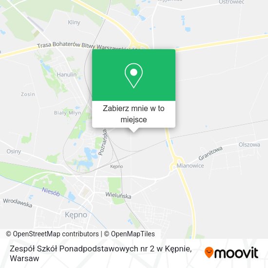 Mapa Zespół Szkół Ponadpodstawowych nr 2 w Kępnie