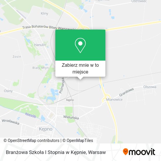 Mapa Branżowa Szkoła I Stopnia w Kępnie