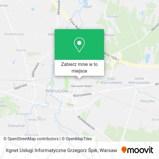 Mapa Itgnet Usługi Informatyczne Grzegorz Śpik