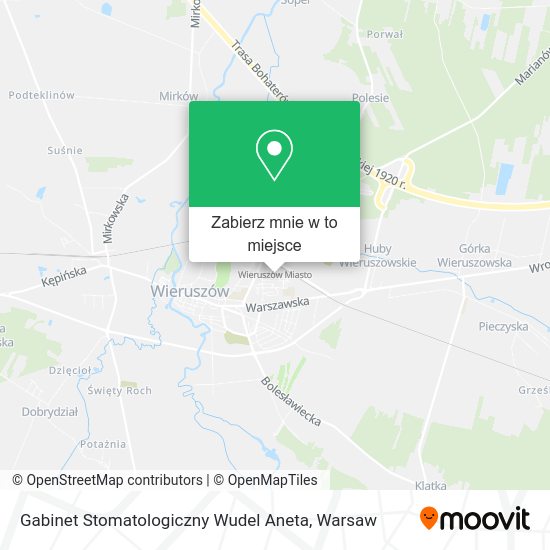 Mapa Gabinet Stomatologiczny Wudel Aneta