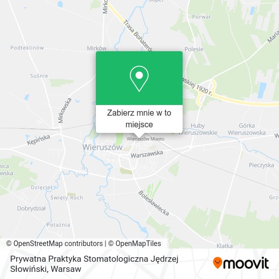 Mapa Prywatna Praktyka Stomatologiczna Jędrzej Słowiński