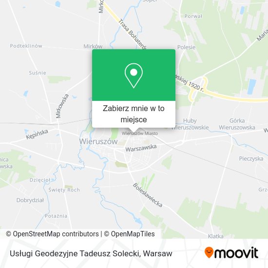 Mapa Usługi Geodezyjne Tadeusz Solecki