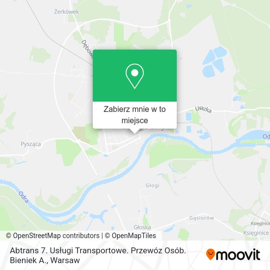 Mapa Abtrans 7. Usługi Transportowe. Przewóz Osób. Bieniek A.