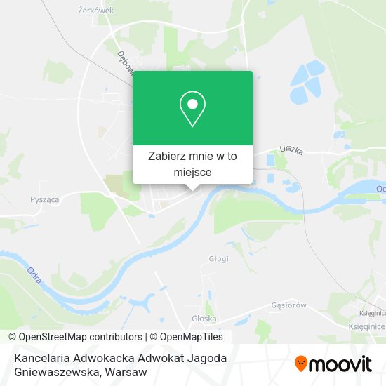 Mapa Kancelaria Adwokacka Adwokat Jagoda Gniewaszewska