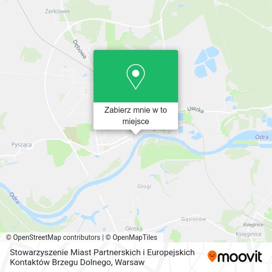 Mapa Stowarzyszenie Miast Partnerskich i Europejskich Kontaktów Brzegu Dolnego