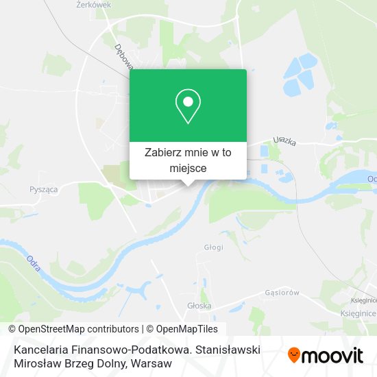 Mapa Kancelaria Finansowo-Podatkowa. Stanisławski Mirosław Brzeg Dolny