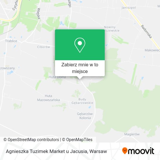 Mapa Agnieszka Tuzimek Market u Jacusia