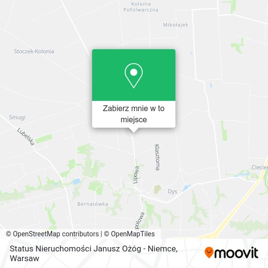 Mapa Status Nieruchomości Janusz Ożóg - Niemce