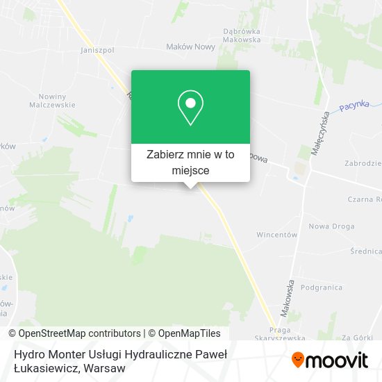 Mapa Hydro Monter Usługi Hydrauliczne Paweł Łukasiewicz