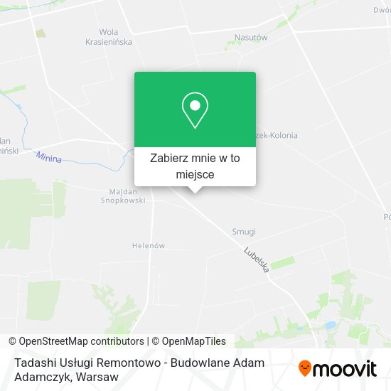 Mapa Tadashi Usługi Remontowo - Budowlane Adam Adamczyk