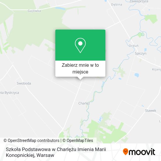 Mapa Szkoła Podstawowa w Charlężu Imienia Marii Konopnickiej