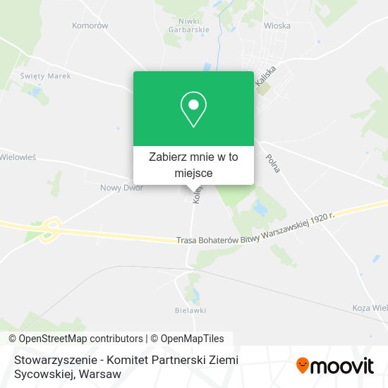 Mapa Stowarzyszenie - Komitet Partnerski Ziemi Sycowskiej