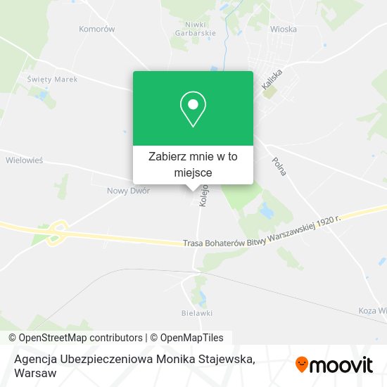 Mapa Agencja Ubezpieczeniowa Monika Stajewska